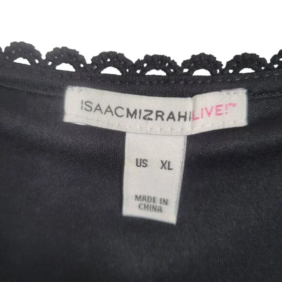 Isaac Mizrahi Live! Size XL Dress Lace WhimsiGoth Witchy Handkerchief Hem Flared - Picture 7 of 11